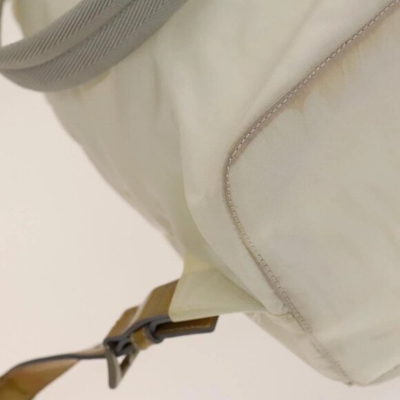 PRADA Backpack Nylon White Silver Auth 138353 - Picture 5 of 16